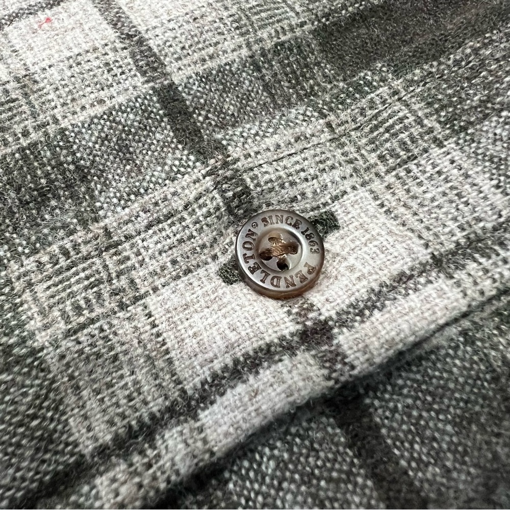 Pendleton Wool Plaid Trail Button Down Shirt Elbo… - image 6